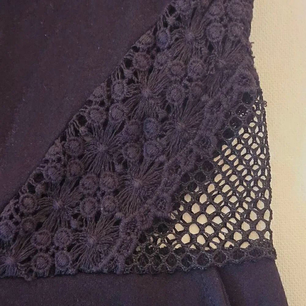 French Connection Womens Lace Trim V-Neck Sleeveless Jumpsuit Black Size 0